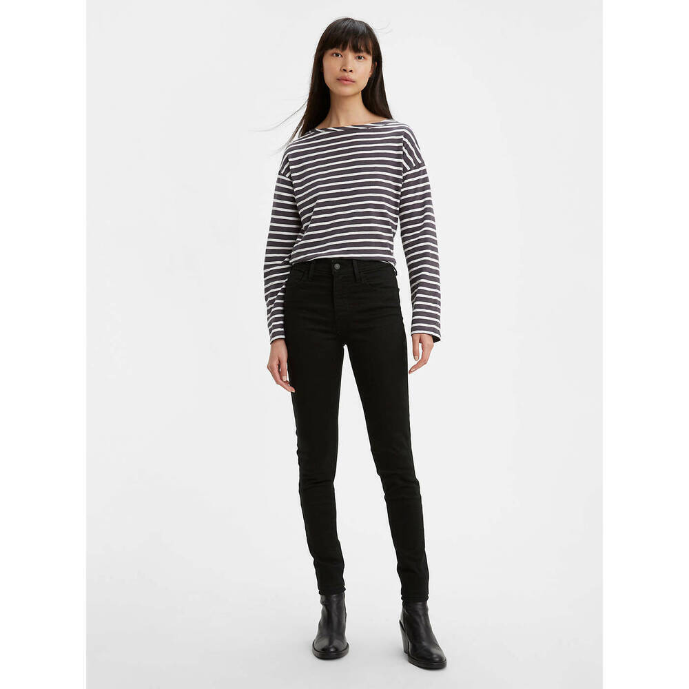 Levi's 720 Women's High Rise Super Skinny Jeans Black Size 28x30L NWT